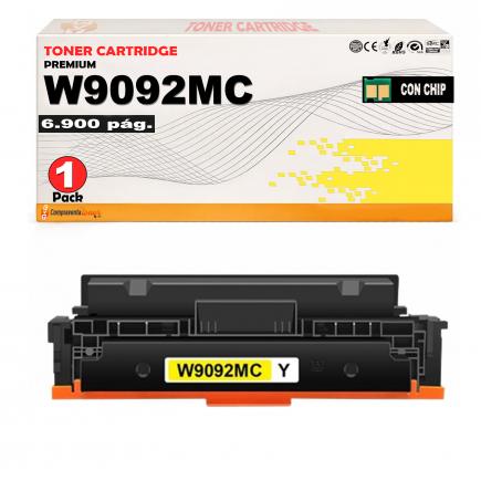 Compatible HP W9092MC Cartucho de Toner Amarillo para HP Color LaserJet Managed E45028dn / MFP E47528f