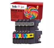 Compatible Pack 10 Brother LC123XL V3 / LC-123 Cartuchos de Tinta