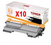 Pack 10 Toner Compatibles TN2220 / TN-2220 para Brother DCP 7055 7060 7065 7070 - Fax 2840 2940 - HL 2130 2132 2135 2240 2250 2270 2310 - MFC 7360N 7460 7860