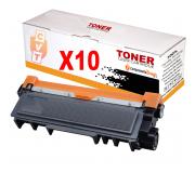 Compatible Pack 10 Brother TN2320 / TN-2320 Negro Cartuchos de Toner