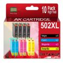 Compatible Pack 10 Epson 502XL Cartuchos de Tinta para XP5100, X5105, XP5115, XP5150, XP5155, WF2860, WF2865, WF2880, WF2885