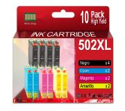 Compatible Pack 10 Epson 502XL Cartuchos de Tinta para XP5100, X5105, XP5115, XP5150, XP5155, WF2860, WF2865, WF2880, WF2885