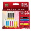 Compatible Pack 10 Epson T1811 / T1812 / T1813 / T1814 18XL Cartuchos de Tinta