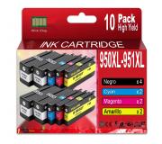 Compatible Pack 10 HP 950XL / 951XL Cartuchos de Tinta