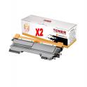 Pack 2 Toner Compatibles TN2220 / TN-2220 para Brother DCP 7055 7060 7065 7070 - Fax 2840 2940 - HL 2130 2132 2135 2240 2250 2270 2310 - MFC 7360N 7460 7860