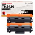 Compatible Pack 2 Brother TN2420 / TN-2420 Negro Cartuchos de Toner