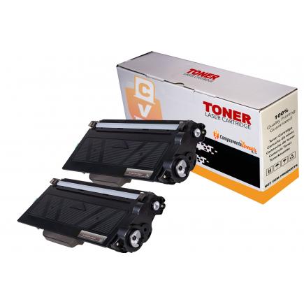 Compatible Pack 2 Brother TN3380 / TN-3380 Negro Cartucho de Toner