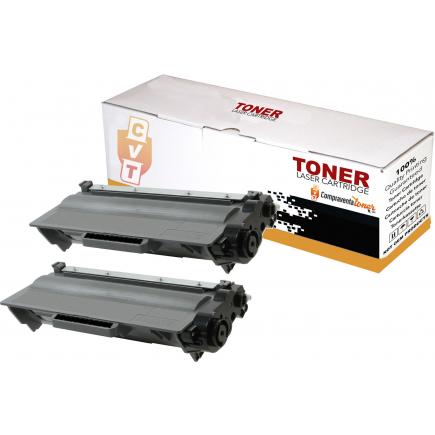 Compatible Pack 2 Brother TN3480 / TN-3480 Negro Cartucho de Toner