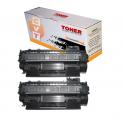 Compatible Pack 2 Canon 719 / 3479B002 Negro Cartucho de Toner