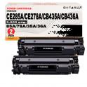 Compatible Pack 2 HP CE285A / CE278A / CB435A / CB436A Catucho de Toner 85A / 78A / 35A / 36A Negro Universal