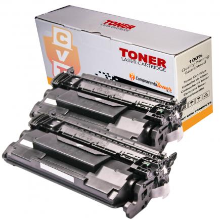 Compatible Pack 2 HP CF226X / 26X Negro Toner para HP LaserJet Pro M402, MFP M426