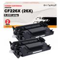 Compatible Pack 2 HP CF226X / 26X Negro Toner para HP LaserJet Pro M402, MFP M426