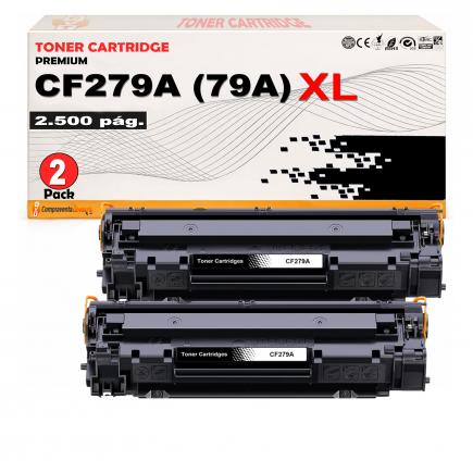 Compatible Pack 2 HP CF279A XL / 79A Toner Alta Capacidad para HP LaserJet Pro M12 , M26