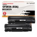 Compatible Pack 2 HP CF283A / 83A Toner para Hp Laserjet Pro M201, M225, M125, M127