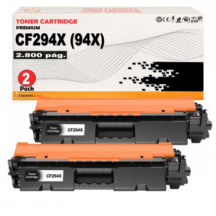 Compatible Pack 2 HP CF294X / 94X Toner Negro para HP LaserJet Pro M118, MFP M148