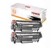 Compatible Pack 2 HP Q2612X / 12X Negro Cartucho de Toner