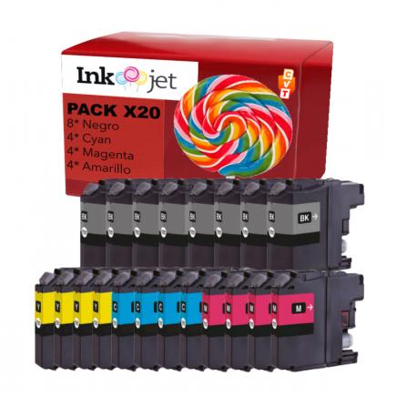 Compatible Pack 20 Brother LC223 Cartuchos de Tinta LC-223