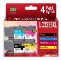 Compatible Pack 4 Brother LC3235XL / LC-3235 Cartuchos de Tinta para DCP-J1100DW, MFC-J1300DW
