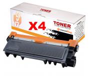 Compatible Pack 4 Brother TN2320 / TN-2320 Negro Cartuchos de Toner