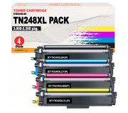 Compatible Pack 4 Brother TN248XL Toner para Brother DCP L3520, L3560 - HL L3220, L3240, L8230, L8240 - MFC L3740, L3760, L8340, L8390