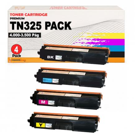 Compatible Pack 4 Brother TN325 / TN-325 Toner para MFC-9460CDN 9465CDN 9970CDW DCP-9050CDN 9055CDN 9270CDN HL-4140CN 4150CDN 4570CDW 4570CDWT