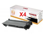 Compatible Pack 4 Brother TN3480 / TN-3480 Negro Cartucho de Toner