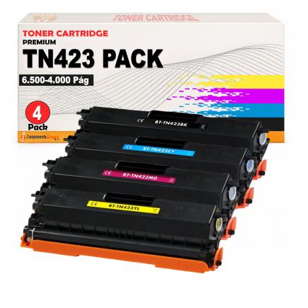 Compatible Pack 4 Brother TN423 / TN-423 Toner para HL L8260CDW HL L8360CDW MFC L8690CDW MFC L8900CDW DCP L8410CDW