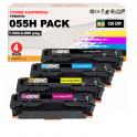 Compatible Pack 4 Canon 055H Cartuchos de Toner para Canon i-Sensys LBP662Cdw LBP663Cdw LBP664Cx MF742Cdw MF744Cdw MF746Cx