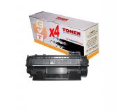 Compatible Pack 4 Canon 719 / 3479B002 Negro Cartuchos de Toner