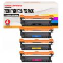 Compatible Pack 4 Canon 723H / 732H / 723 / 732 Toner para I-Sensys LBP 5480, LBP 7750, LBP 7780