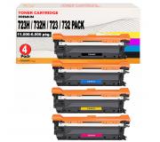 Compatible Pack 4 Canon 723H / 732H / 723 / 732 Toner para I-Sensys LBP 5480, LBP 7750, LBP 7780