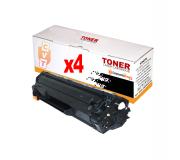 Compatible Pack 4 Canon 725 / 712 / 713 / 726 Negro Cartuchos de Toner