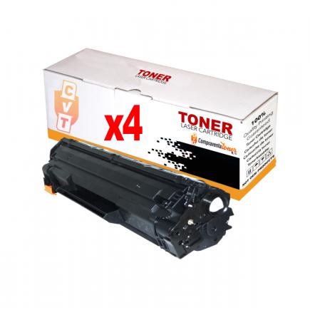 Compatible Pack 4 Canon 728 / 3500B002 Negro Cartuchos de Toner