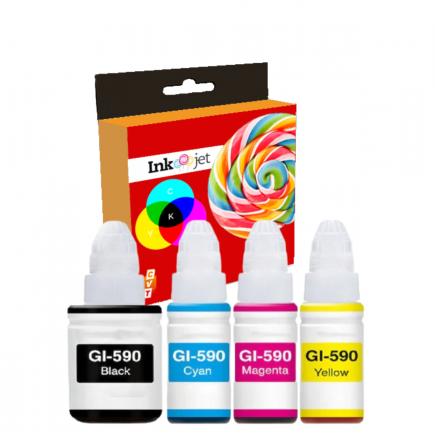 Compatible Pack 4 Canon GI590 Botellas de Tinta GI-590