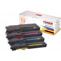 Compatible Pack 4 Dell C2660DN / C2665DNF Cartuchos de Toner