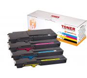 Compatible Pack 4 Dell C2660DN / C2665DNF Cartuchos de Toner