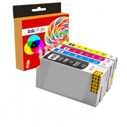 Compatible Pack 4 Epson 408L XL Cartucho de Tinta para Epson Workforce Pro WF-C4810DTWF