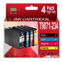 Compatible Pack 4 Epson T9071 / T9072 / T9073 / T9074 Cartuchos de Tinta Pigmentada para WorkForce Pro WF 6090, WF 6590