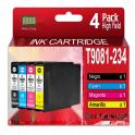 Compatible Pack 4 Epson T9081 / T9082 / T9083 / T9084 Cartuchos de Tinta Pigmentada para Epson WF6090, WF6590
