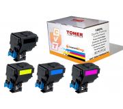 Compatible Pack 4 Epson Workforce AL-C300 Cartuchos de Toner