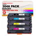 Compatible Pack 4 HP CC530A / CC531A / CC532A / CC533A Toner 304A para HP CM2320, CP2020, CP2025, CP2027