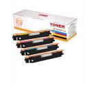 Compatible Pack 4 HP CE310A / CE311A / CE312A / CE313A Cartuchos de Toner 126A