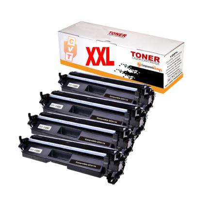 Compatible Pack 4 HP CF217A XXL / 17A Toner Alta Capacidad / Jumbo