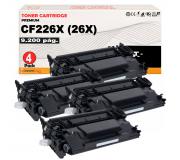 Compatible Pack 4 HP CF226X / 26X Negro Toner para HP LaserJet Pro M402, MFP M426