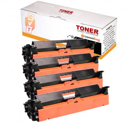 Compatible Pack 4 HP CF230A / 30A Negro Toner para HP LaserJet Pro M203, MFP M227