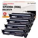 Compatible Pack 4 HP CF230A / 30A Negro Toner para HP LaserJet Pro M203, MFP M227