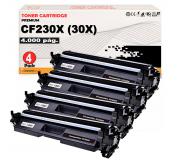 Compatible Pack 4 HP CF230X / 30X Negro Toner para HP LaserJet Pro M203, MFP M227