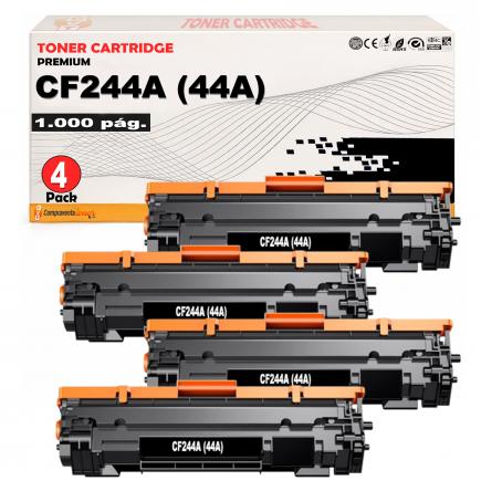 Compatible Pack 4 HP CF244A / 44A Negro Toner para HP LaserJet Pro M15, M17, M28