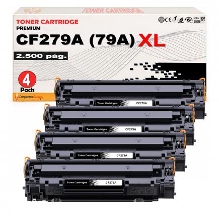 Compatible Pack 4 HP CF279A XL / 79A Toner Alta Capacidad para HP LaserJet Pro M12 , M26