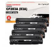 Compatible Pack 4 HP CF283A / 83A Toner para Hp Laserjet Pro M201, M225, M125, M127